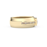 Elongated Princess Cut 0.78 Carat Moissanite Ring – Pave Setting in Gold