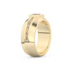 Elongated Princess Cut 0.78 Carat Moissanite Ring – Pave Setting in Gold