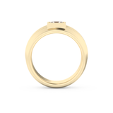 Elongated Princess Cut 0.78 Carat Moissanite Ring – Pave Setting in Gold