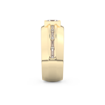 Elongated Princess Cut 0.78 Carat Moissanite Ring – Pave Setting in Gold
