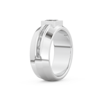 Elongated Princess Cut 0.78 Carat Moissanite Ring – Pave Setting in Gold