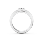 Elongated Princess Cut 0.78 Carat Moissanite Ring – Pave Setting in Gold