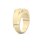Signet Setting Wedding Band with 0.5 CT Princess Cut Moissanite – Yellow, White, or Rose Gold