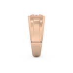 Signet Setting Wedding Band with 0.5 CT Princess Cut Moissanite – Yellow, White, or Rose Gold