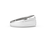 Signet Setting Wedding Band with 0.5 CT Princess Cut Moissanite – Yellow, White, or Rose Gold