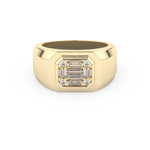 Multi Stones Wedding Band with 0.46 CT Round and Baguette Cut Moissanite – Yellow, White, or Rose Gold