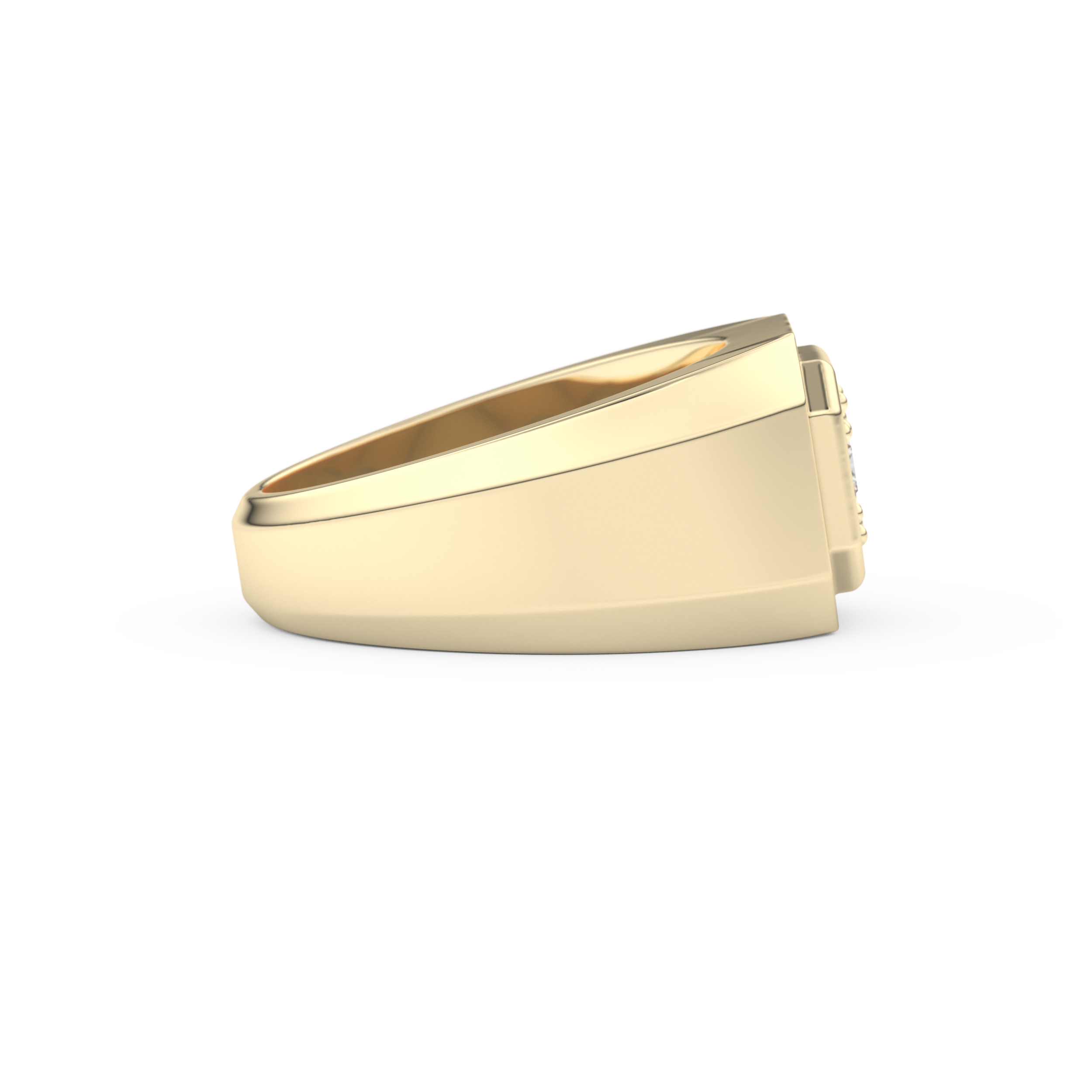 Multi Stones Wedding Band with 0.46 CT Round and Baguette Cut Moissanite – Yellow, White, or Rose Gold