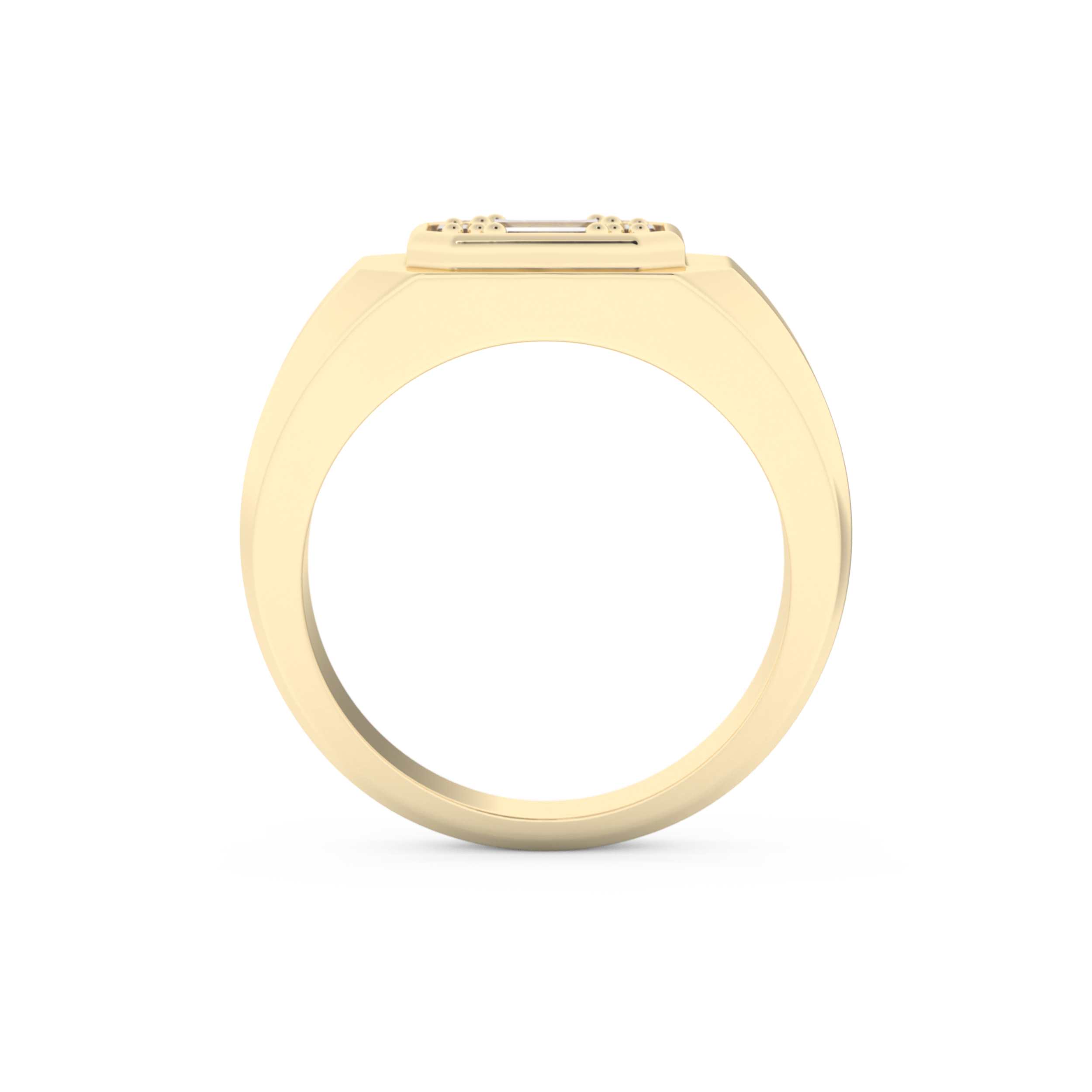 Multi Stones Wedding Band with 0.46 CT Round and Baguette Cut Moissanite – Yellow, White, or Rose Gold
