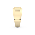 Multi Stones Wedding Band with 0.46 CT Round and Baguette Cut Moissanite – Yellow, White, or Rose Gold