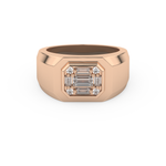 Multi Stones Wedding Band with 0.46 CT Round and Baguette Cut Moissanite – Yellow, White, or Rose Gold
