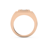 Multi Stones Wedding Band with 0.46 CT Round and Baguette Cut Moissanite – Yellow, White, or Rose Gold
