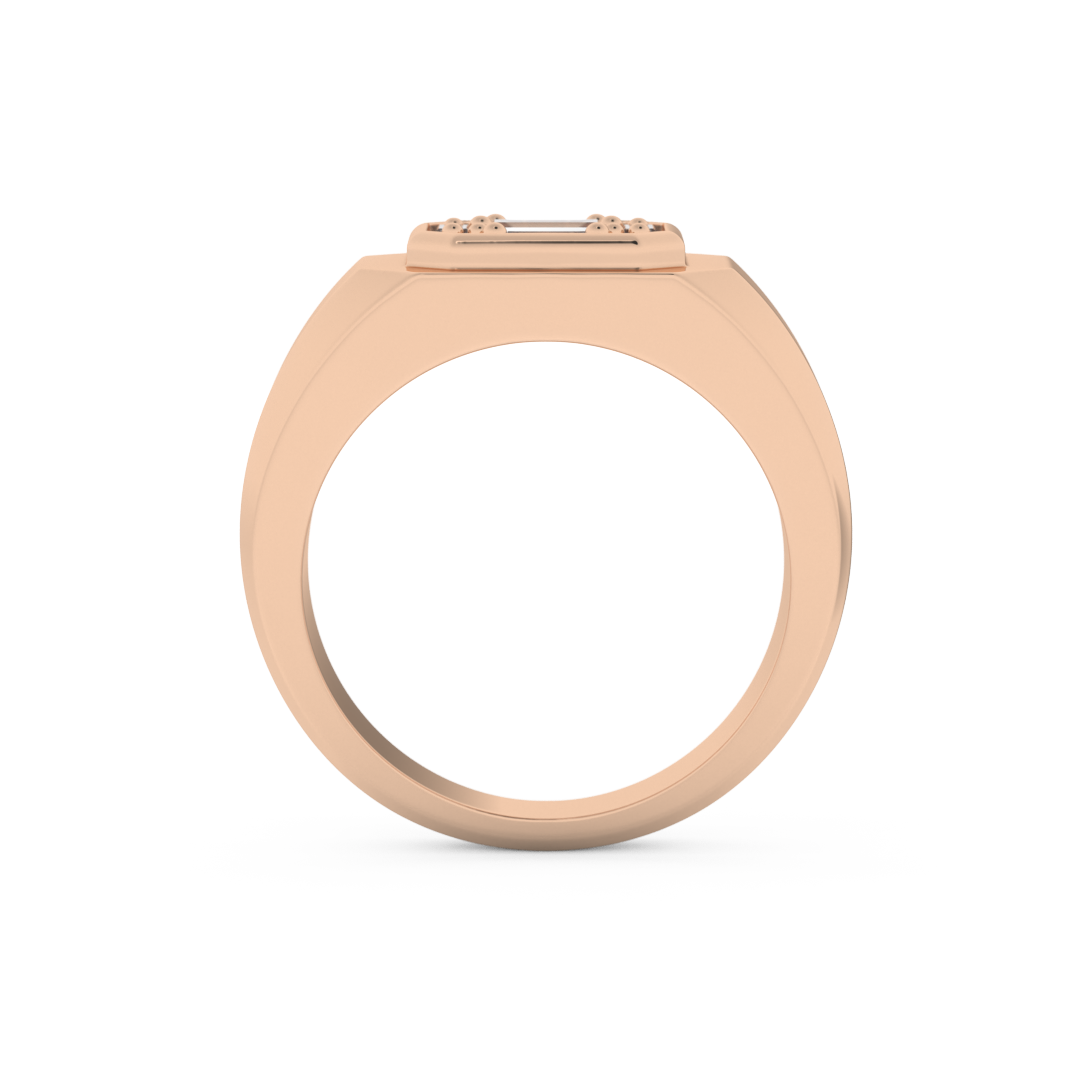 Multi Stones Wedding Band with 0.46 CT Round and Baguette Cut Moissanite – Yellow, White, or Rose Gold
