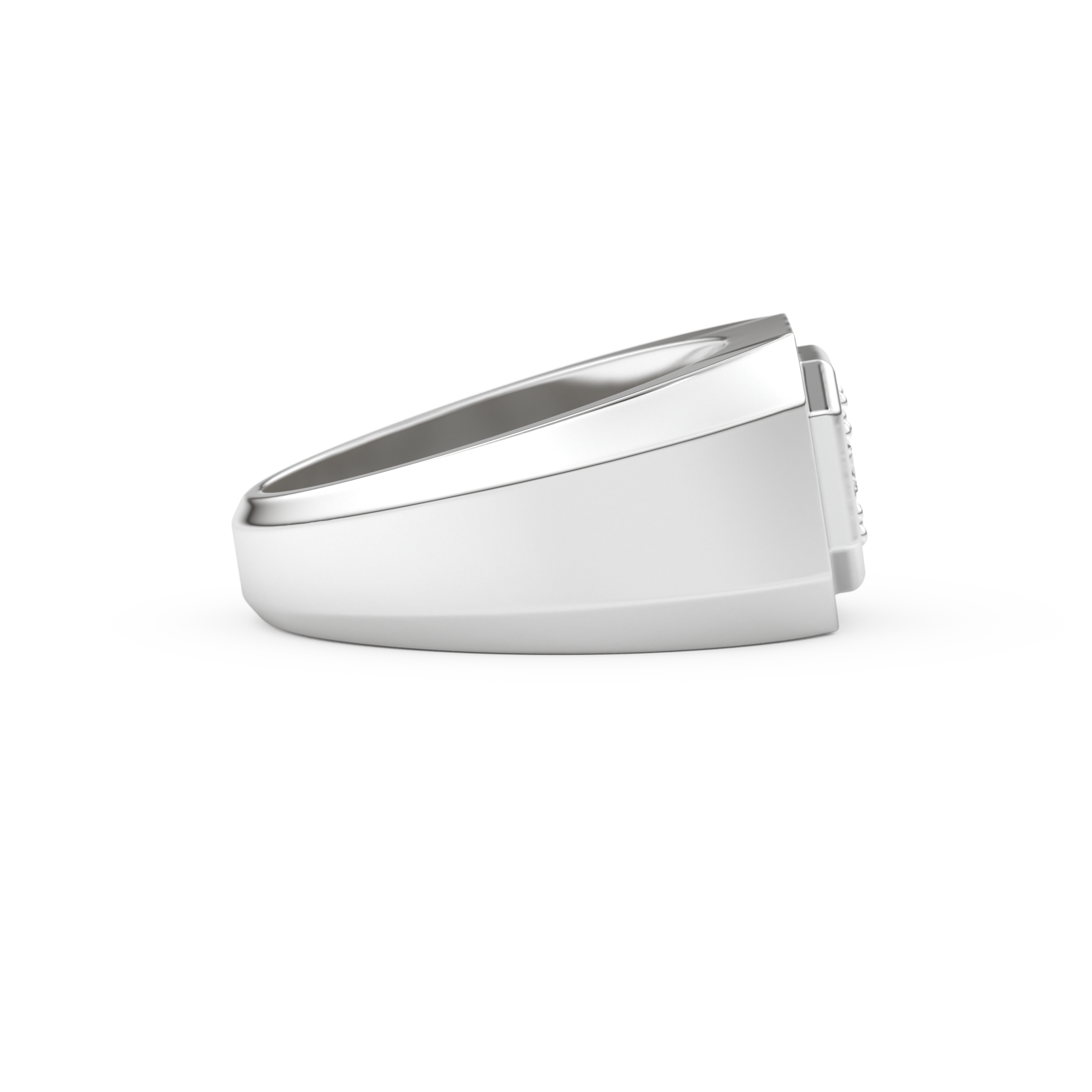 Multi Stones Wedding Band with 0.46 CT Round and Baguette Cut Moissanite – Yellow, White, or Rose Gold