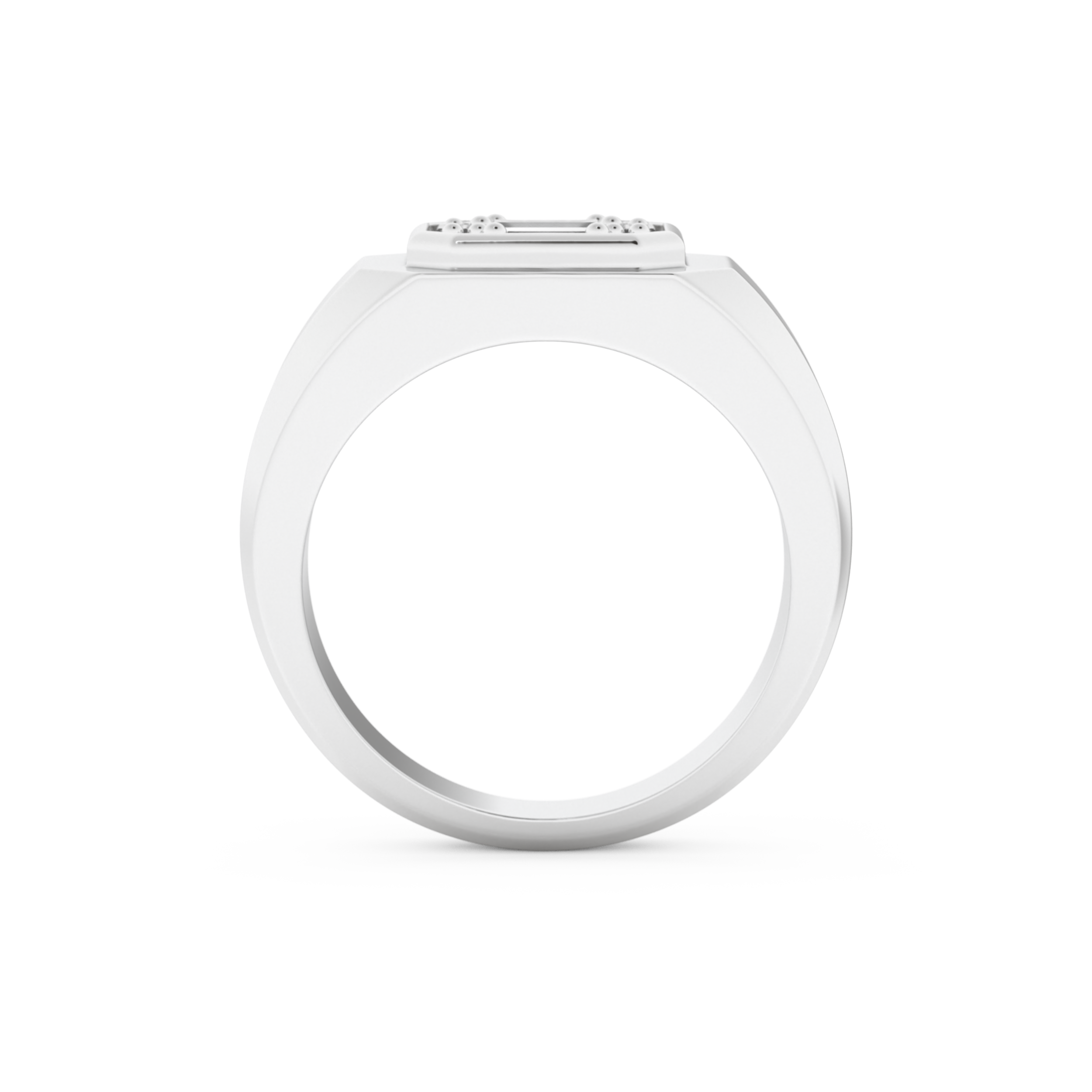 Multi Stones Wedding Band with 0.46 CT Round and Baguette Cut Moissanite – Yellow, White, or Rose Gold