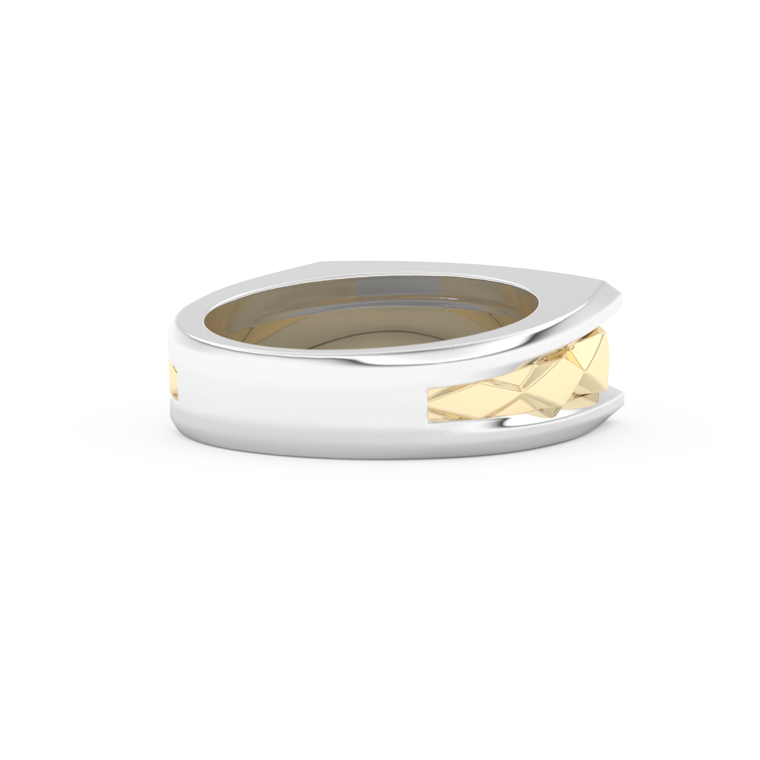 Flush Setting Men's Wedding Band Moissanite – Yellow, White, or Rose Gold 9