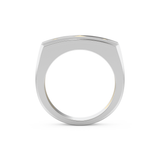 Flush Setting Men's Wedding Band Moissanite – Yellow, White, or Rose Gold 11