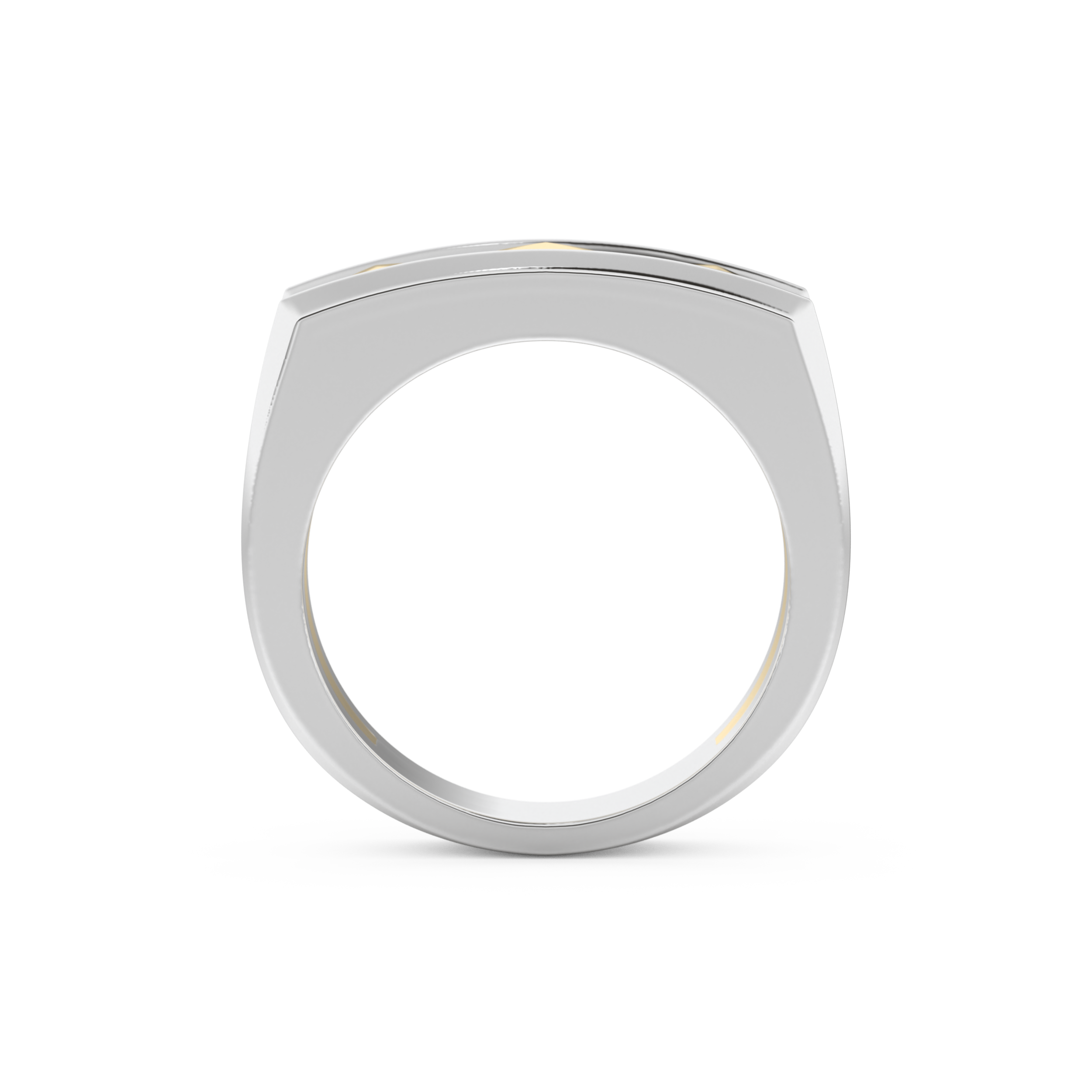Flush Setting Men's Wedding Band Moissanite – Yellow, White, or Rose Gold 11