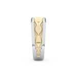 Flush Setting Men's Wedding Band Moissanite – Yellow, White, or Rose Gold 12