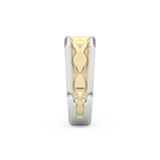 Flush Setting Men's Wedding Band Moissanite – Yellow, White, or Rose Gold 12