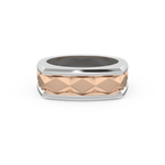 Flush Setting Men's Wedding Band Moissanite – Yellow, White, or Rose Gold 13