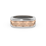 Flush Setting Men's Wedding Band Moissanite – Yellow, White, or Rose Gold 13