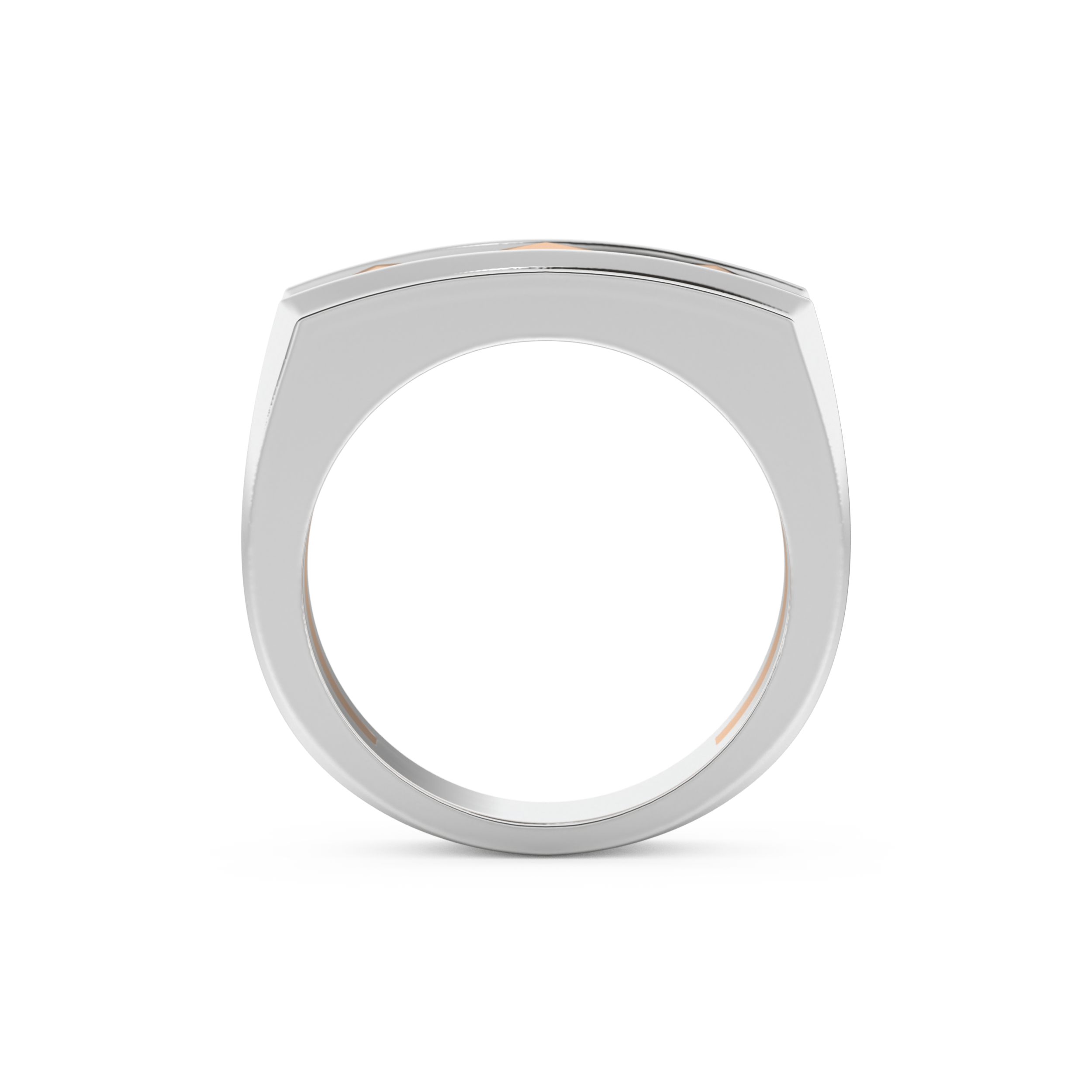 Flush Setting Men's Wedding Band Moissanite – Yellow, White, or Rose Gold 17
