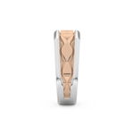 Flush Setting Men's Wedding Band Moissanite – Yellow, White, or Rose Gold 18