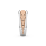 Flush Setting Men's Wedding Band Moissanite – Yellow, White, or Rose Gold 18