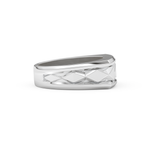 Flush Setting Men's Wedding Band Moissanite – Yellow, White, or Rose Gold 2