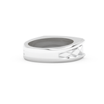 Flush Setting Men's Wedding Band Moissanite – Yellow, White, or Rose Gold 6