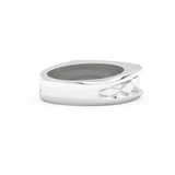 Flush Setting Men's Wedding Band Moissanite – Yellow, White, or Rose Gold 6