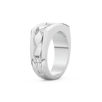 Flush Setting Men's Wedding Band Moissanite – Yellow, White, or Rose Gold 3