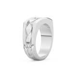 Flush Setting Men's Wedding Band Moissanite – Yellow, White, or Rose Gold 3