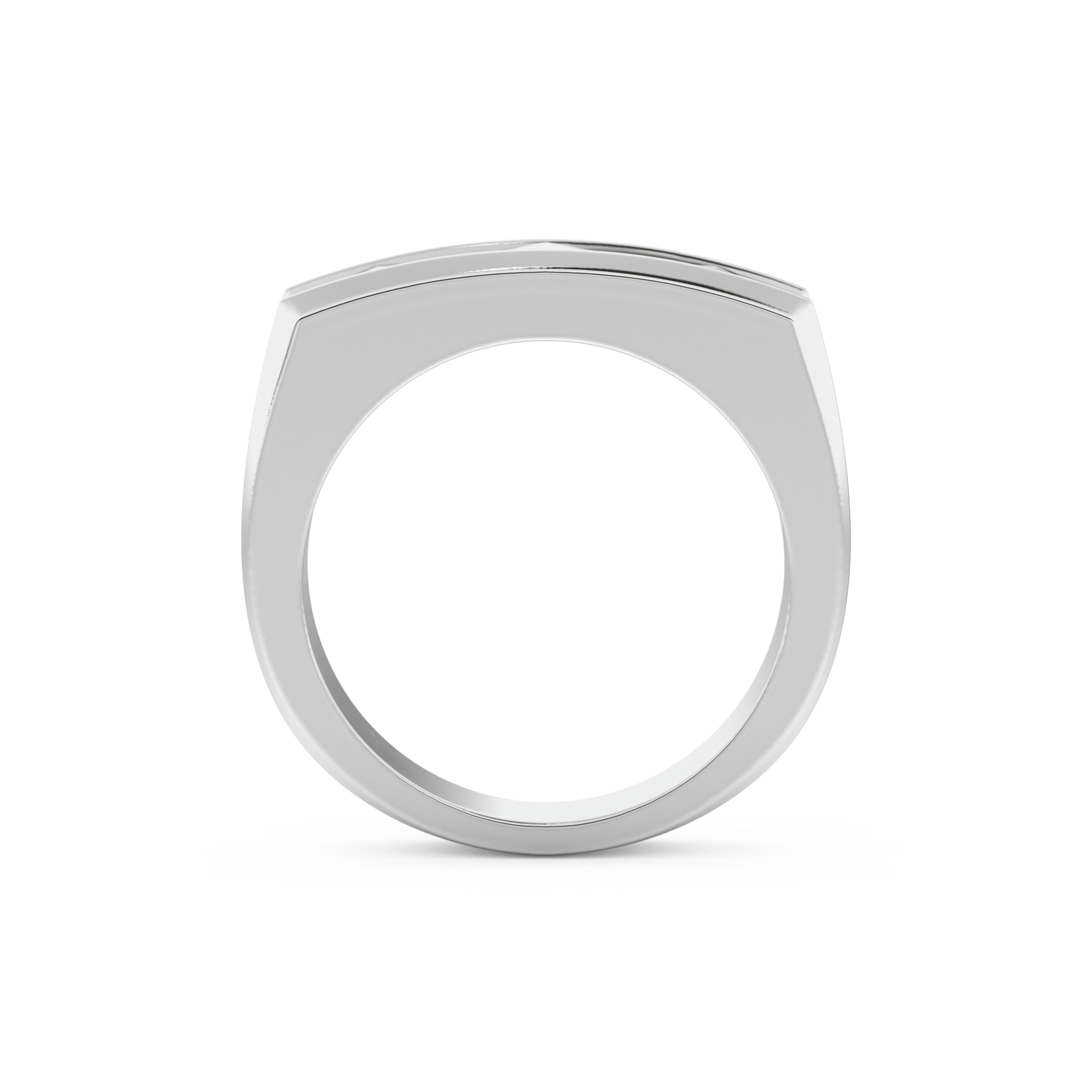 Flush Setting Men's Wedding Band Moissanite – Yellow, White, or Rose Gold 4