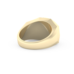 Elongated Oval Cut 2.27 Carat Moissanite Men's Wedding Band – Halo Setting in Gold 9