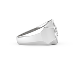 Elongated Oval Cut 2.27 Carat Moissanite Men's Wedding Band – Halo Setting in Gold 2