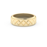 Patterned Men' s Wedding Band Moissanite – Yellow, White, or Rose Gold 7