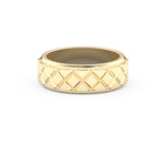 Patterned Men' s Wedding Band Moissanite – Yellow, White, or Rose Gold 8