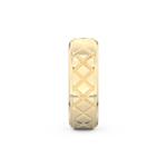 Patterned Men' s Wedding Band Moissanite – Yellow, White, or Rose Gold 12
