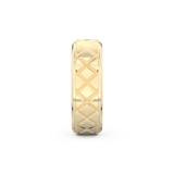 Patterned Men' s Wedding Band Moissanite – Yellow, White, or Rose Gold 12