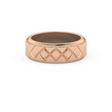 Patterned Men' s Wedding Band Moissanite – Yellow, White, or Rose Gold 13