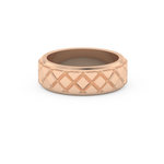 Patterned Men' s Wedding Band Moissanite – Yellow, White, or Rose Gold 15