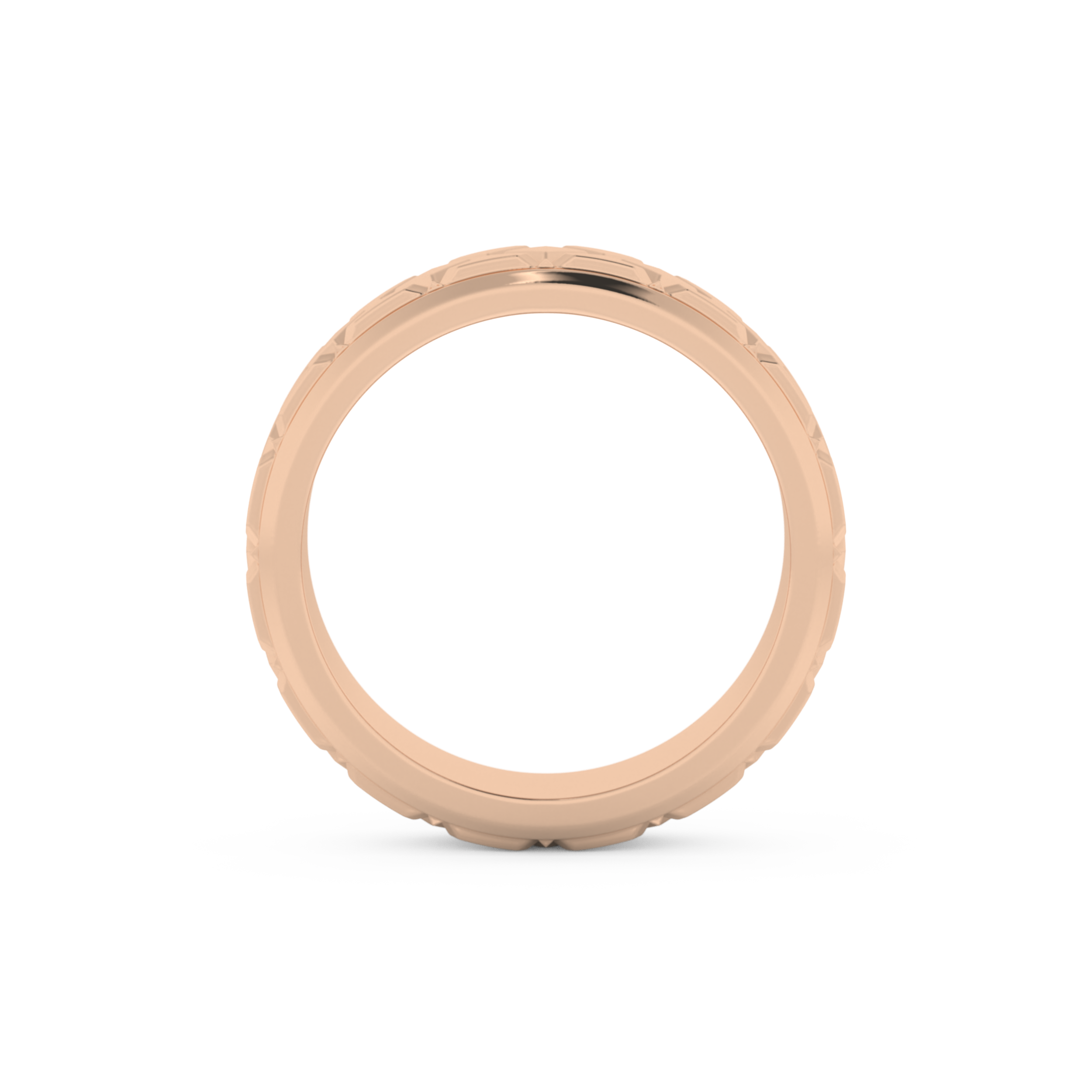 Patterned Men' s Wedding Band Moissanite – Yellow, White, or Rose Gold 17