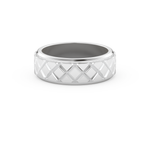Patterned Men' s Wedding Band Moissanite – Yellow, White, or Rose Gold 1