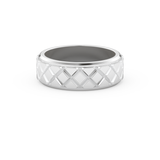 Patterned Men' s Wedding Band Moissanite – Yellow, White, or Rose Gold 1