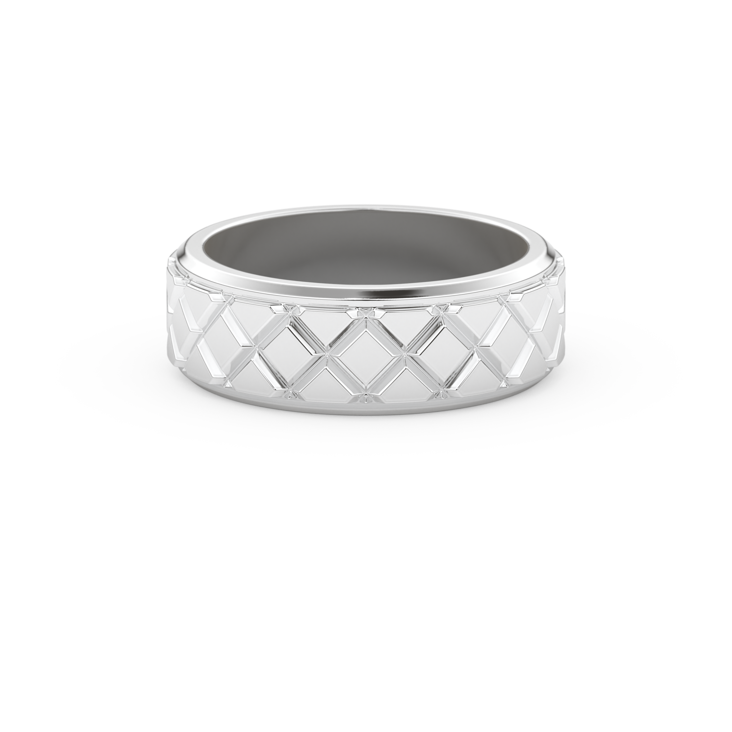 Patterned Men' s Wedding Band Moissanite – Yellow, White, or Rose Gold 1