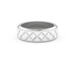 Patterned Men' s Wedding Band Moissanite – Yellow, White, or Rose Gold 2