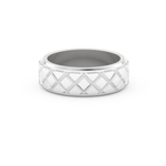 Patterned Men' s Wedding Band Moissanite – Yellow, White, or Rose Gold 6