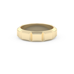 Patterned Wedding Band Moissanite – Yellow, White, or Rose Gold