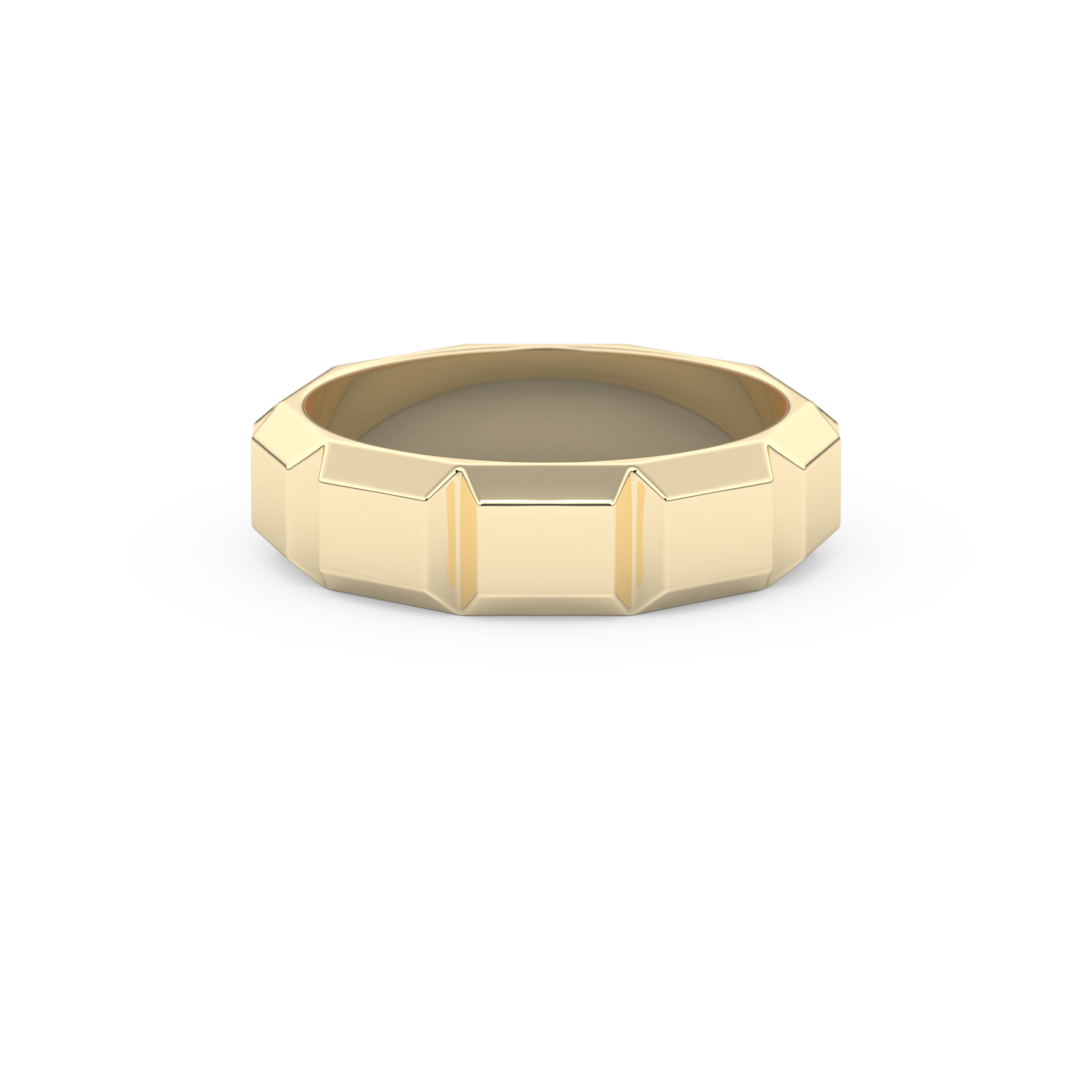 Patterned Wedding Band Moissanite – Yellow, White, or Rose Gold